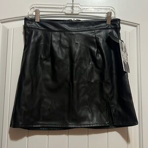 Black Faux Leather Skirt BNWT